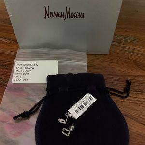 Nieman Marcus White gold clear earrings